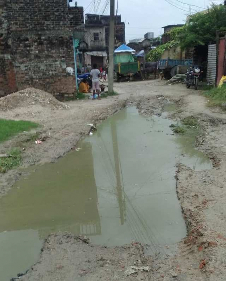 जनप्रतिनिधिको बेवास्ताले सुखचैना टोलको सडकको दूरावस्था 