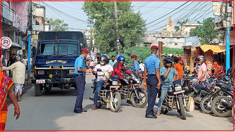 वीरगन्जमा कडा सुरक्षा चेकजाँच 