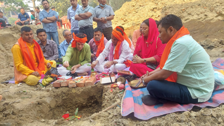 भिस्वामा एक करोडको लागतमा निर्माण हुने अतिथि गृह भवनको शिलान्यास