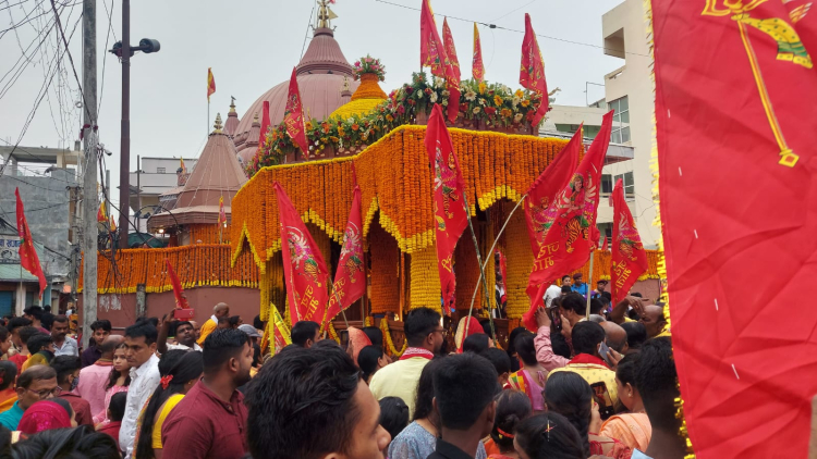 वीरगन्जमा निकालियो ऐतिहासिक गहवामाई रथयात्रा