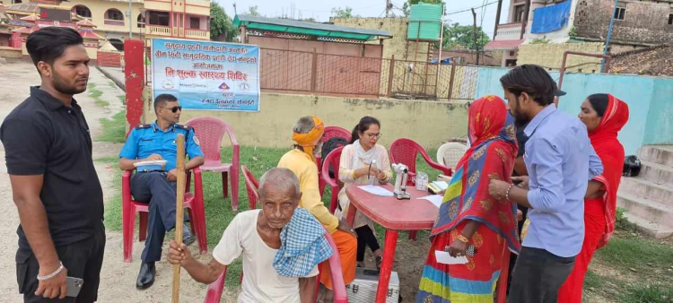 बिन्दवासिनीमा निःशुल्क आँखा शिविर सम्पन्न 