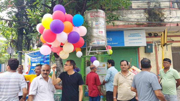 ग्रिनसिटी सामुदायिक सेवा केन्द्रद्वारा आदर्शनगर चोकमा पिउनेपानीको व्यावस्था 