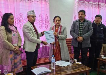 सन्चारमन्त्रीद्वारा भूकम्प प्रभावित क्षेत्रका पत्रकारलाई सहयोग हस्तान्तरण