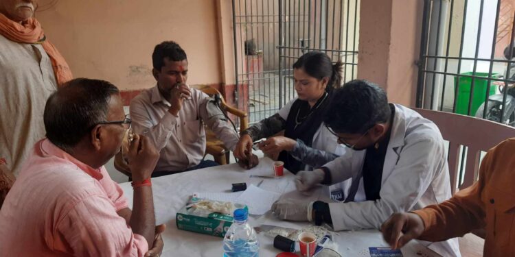 रेडक्रस सोसाईटी माईस्थान उपशाखाको निःशुल्क स्वास्थ्य परीक्षण सम्पन्न
