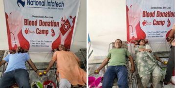 नेशनल इन्फोटेक कलेजमा १० महिला सहित ८१ जनाले गरे रक्तदान