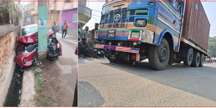 वीरगन्जको दुई छट्टाछुट्टै स्थानमा भएको सवारी दुर्घटनामा दुईजना घाईते