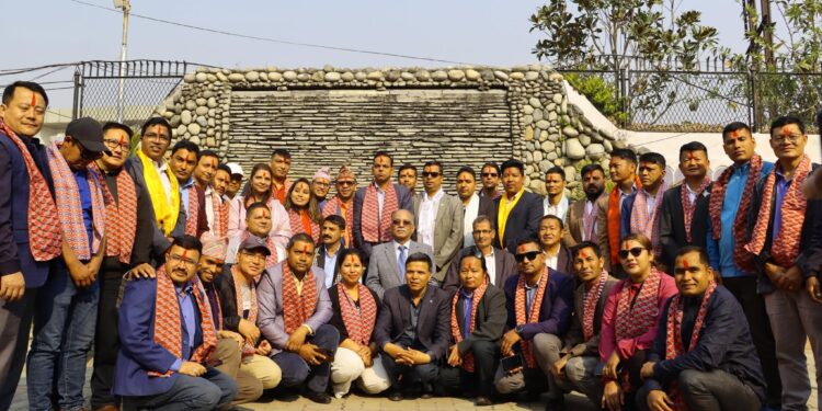 प्रेस सेन्टर नेपालका नवनिर्वाचित कार्यसमितिलाई खुमलटारमा स्वागत तथा सम्मान