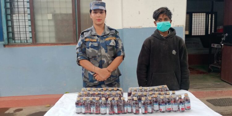 सशस्त्र प्रहरी बल नेपाल पर्साद्वारा लागू औषध सहित ब्यक्ति पक्राउ