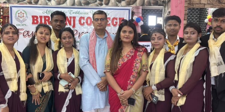 वीरगन्ज कलेजका कक्षा १२ र बीबीएसका विद्यार्थीहरुको बिदाई