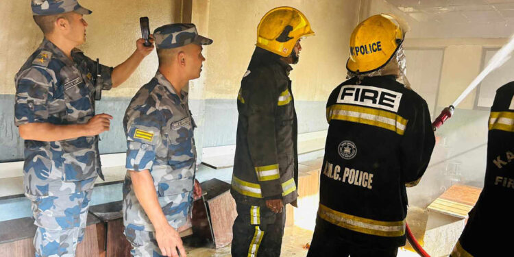 काठमाडौंको सोह्रखुट्टेमा सिग्मा कलेजको क्यान्टिनमा आगलागी