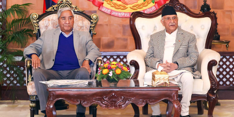 गृहमन्त्री लेखकको राजीनामा माग गर्दै संसदमा अवरोध, देउवा-लेखक बालुवाटारमा