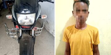 चोरीको मोटरसाइकलसहित एकजना पक्राउ