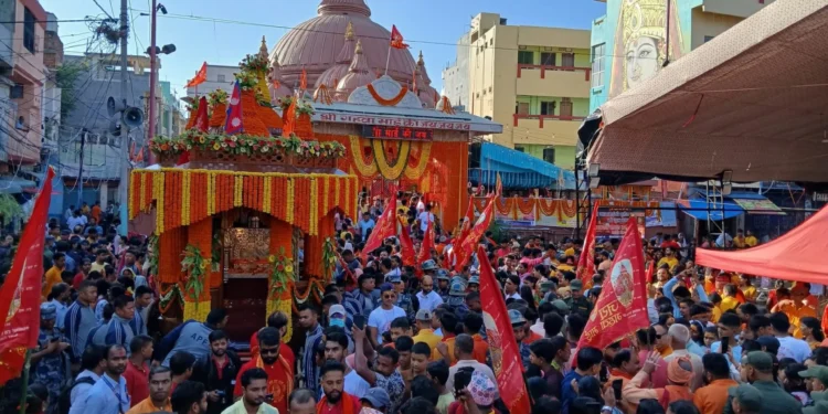 वीरगन्जमा तेस्रो गहवामाई रथ यात्रा भव्यताका साथ सम्पन्न