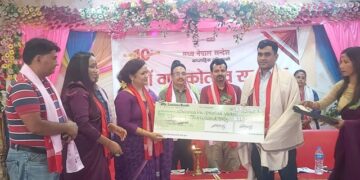 प्रेस सेन्टर नेपाल पर्साका अध्यक्ष यादव ११ हजार नगद सम्मानित
