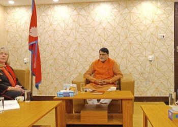 मुख्यमन्त्री सोनल र बेलायती दूतावासका प्रतिनिधिबीच शिष्टाचार भेट