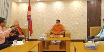 मुख्यमन्त्री सोनल र बेलायती दूतावासका प्रतिनिधिबीच शिष्टाचार भेट