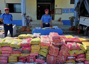 मकवानपुरमा चौँतीस लाख बराबरको भन्सार छलीका कपडा र प्रतिबन्धित पटकासहित दुई जना नियन्त्रणमा