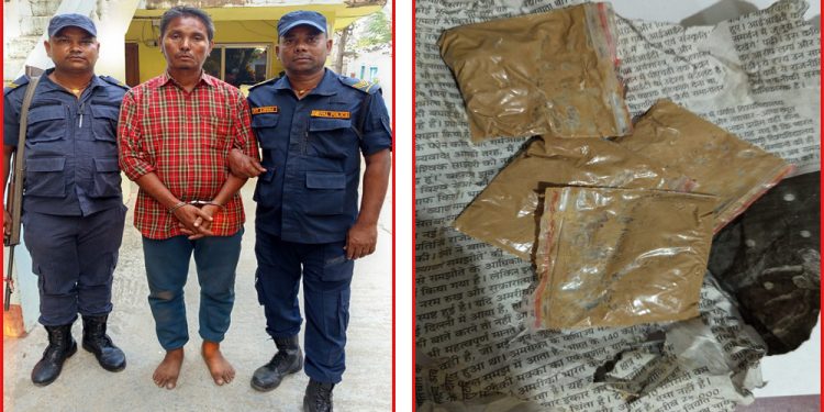प्रसौनीमा लागू औषध सहित एक व्यक्ति पक्राउ