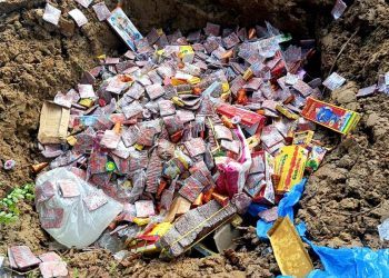 पर्सामा प्रहरीद्वारा १२ लाख बराबरको पटका बरामद गरी नष्ट