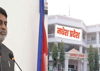 मधेस प्रदेश मुख्यमन्त्री जितेन्द्र सोनलले आज विश्वासको मत लिदै