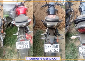 बारामा प्रहरी र तस्कर समूहबीच गोली हानाहान : चार मोटरसाइकल र मोबाइल बरामद
