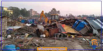 वीरगंजको बीपी उद्यान खाली गराउने काम सुरु