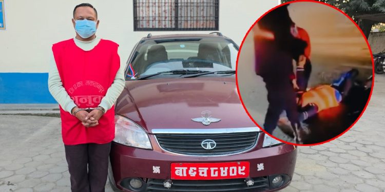 ट्राफिक प्रहरी घाइते बनाएर फरार भएका कार चालक पक्राउ