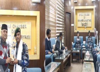 सशस्त्र प्रहरी उपरीक्षक भट्टको बिदाइमा वीरगञ्ज उद्योग वाणिज्य सङ्घद्वारा सम्मान