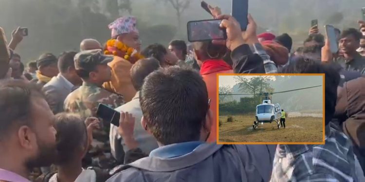 वनभोजमा सहभागी हुन मुख्यमन्त्री बानियाँ हेलिकप्टर चढेपछि चर्को आलोचना