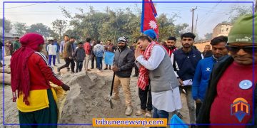ताजपुरका चोक–चौतारीमा ‘घण्टी’ बनाएर हरि पन्तको भव्य स्वागत