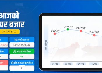 नेप्सेमा निरन्तर गिरावट, कारोबार रकम पनि घट्यो