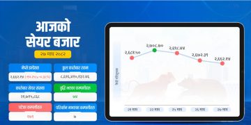 नेप्सेमा निरन्तर गिरावट, कारोबार रकम पनि घट्यो