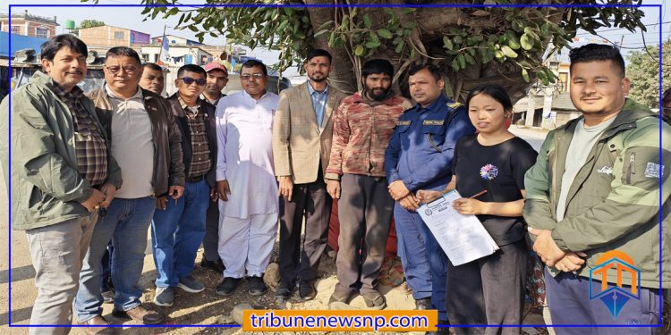 ठोरीको सुवर्णपुर चोकबाट बेवारिसे अवस्थामा रहेका एक पुरुषको उद्धार