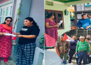 झापा ५ मा एमालेको ‘घरदैलो’ तीव्र: मतदाता फकाउन ओलीको पत्र लिएर कार्यकर्ता टोल–टोलमा