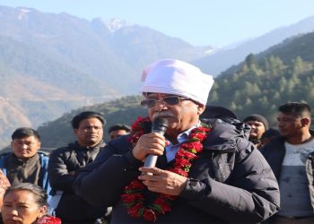 रुकुमबाट प्रचण्डको घोषणा: ‘हिजो विद्रोहको झन्डा उठायौँ, अब समृद्धिको बिगुल फुक्छौँ’