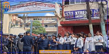 हरिखेतान बहुमुखी क्याम्पसका विद्यार्थीहरू आन्दाेलित