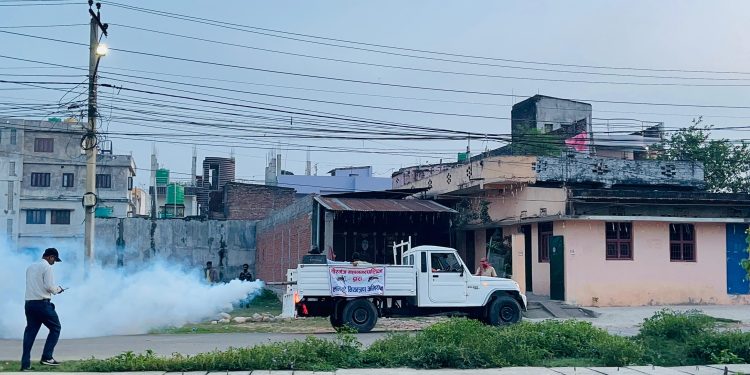 लामखुट्टे नियन्त्रणका लागि आजबाट फगिङ स्प्रे पनि सुरू