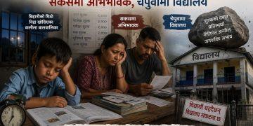 बिहानीको मिठो निद्रा खोसिएका कलीला बालबालिका, सकसमा अभिभावक, चेपुवामा विद्यालय