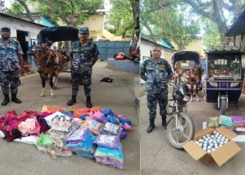 सशस्त्र प्रहरीद्वारा वीरगञ्जमा १२ लाख बढीको अवैध सामान र सवारीसाधन बरामद