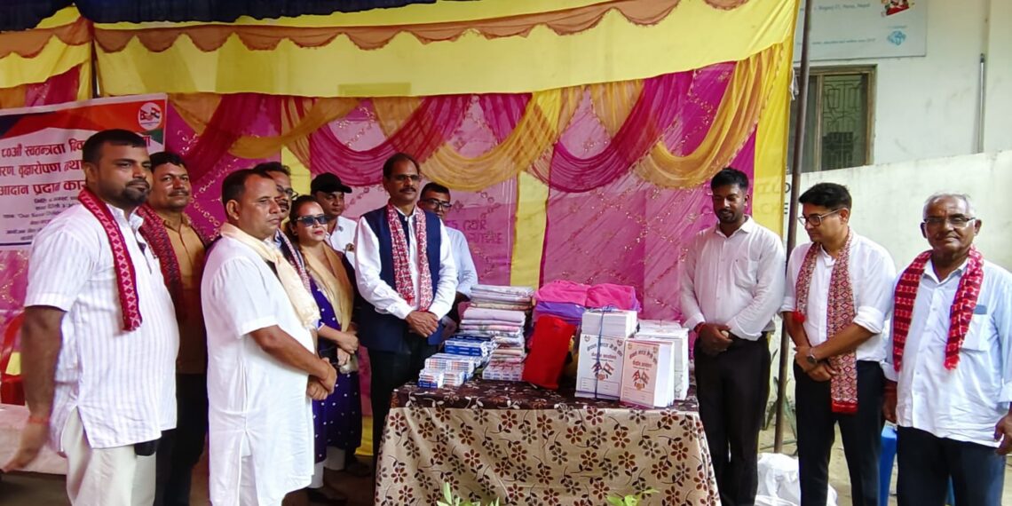 आवर संसार बालगृहमा नेपाल भारत मैत्री संघको सहयोग तथा वृक्षरोपण