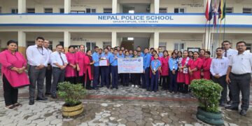 चितवनको पुलिस स्कुलका शिक्षक र विद्यार्थीले गरे खाजा खर्च राहत कोषमा जम्मा