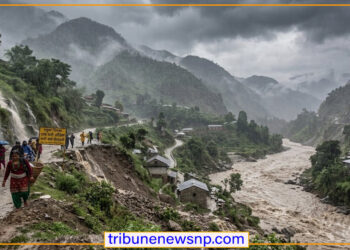 रसुवा जिल्लाको पहाडी भू–भागमा भारी बर्षा हुने मौसम विभागको चेतावनी