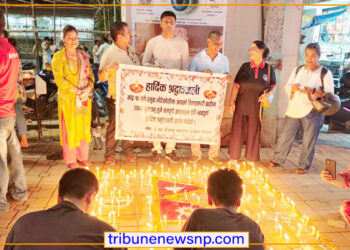 नेवाः दय दबू वीरगन्ज महानगरद्वारा दीप प्रज्वलन