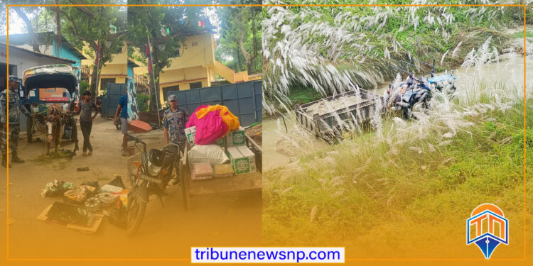 पर्सामा सशस्त्र प्रहरीले १३ लाख बढीको अवैध सामान र ट्रयाक्टर नियन्त्रणमा सम्बन्धित निकायमा बुझायो