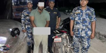 ५ ग्राम ६९ मिलिग्राम ब्राउनसुगर र मोटरसाईकल सहित एक भारतीय पक्राउ